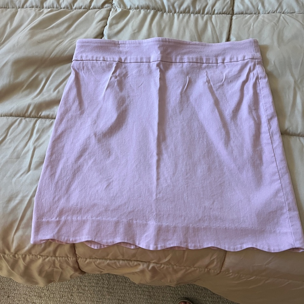Counterparts Pink and White A-Line Mini Skirt Casual